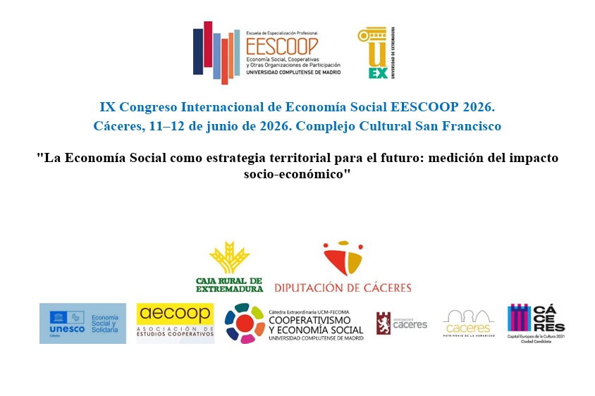 11 y 12/06: IX Congreso Internacional de EESCOOP - Programa y llamada a comunicaciones